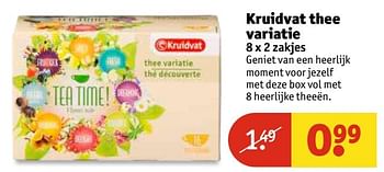 Aanbiedingen Kruidvat thee variatie - Huismerk - Kruidvat - Geldig van 02/05/2017 tot 07/05/2017 bij Kruidvat