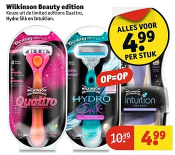 Aanbiedingen Wilkinson beauty edition - Wilkinson - Geldig van 02/05/2017 tot 07/05/2017 bij Kruidvat