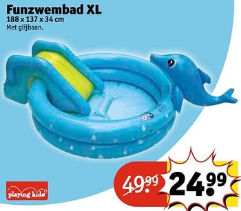 Aanbiedingen Funzwembad xl - Playing Kids - Geldig van 02/05/2017 tot 07/05/2017 bij Kruidvat