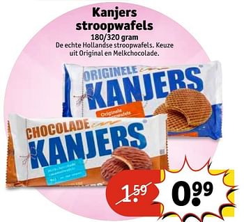 Aanbiedingen Kanjers stroopwafels - Kanjers - Geldig van 02/05/2017 tot 07/05/2017 bij Kruidvat