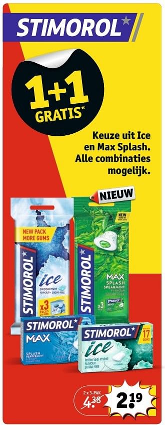Aanbiedingen Keuze uit ice en max splash. alle combinaties mogelijk - Stimorol - Geldig van 02/05/2017 tot 07/05/2017 bij Kruidvat