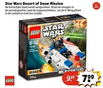 Aanbiedingen Star wars desert of snow mission - Lego - Geldig van 02/05/2017 tot 07/05/2017 bij Kruidvat