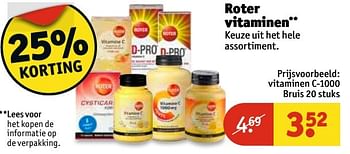 Aanbiedingen Vitaminen c-1000 bruis - Roter - Geldig van 02/05/2017 tot 07/05/2017 bij Kruidvat