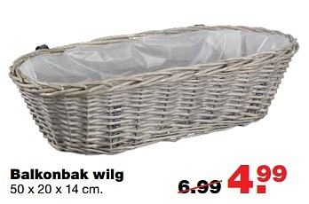 Aanbiedingen Balkonbak wilg - Huismerk - Praxis - Geldig van 01/05/2017 tot 07/05/2017 bij Praxis