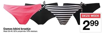 Aanbiedingen Dames bikini broekje - Huismerk - Zeeman  - Geldig van 06/05/2017 tot 12/05/2017 bij Zeeman
