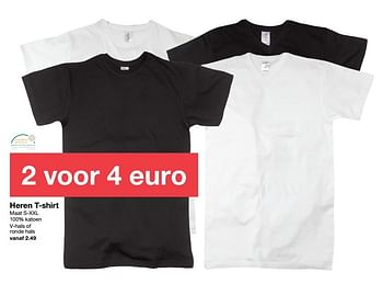 Aanbiedingen Heren t-shirt - Huismerk - Zeeman  - Geldig van 06/05/2017 tot 12/05/2017 bij Zeeman