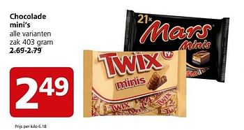 Aanbiedingen Chocolade mini` - Huismerk - Jan Linders - Geldig van 01/05/2017 tot 07/05/2017 bij Jan Linders