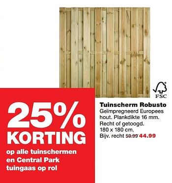 Aanbiedingen Tuinscherm robusto geïmpregneerd europees hout - Huismerk - Praxis - Geldig van 01/05/2017 tot 07/05/2017 bij Praxis
