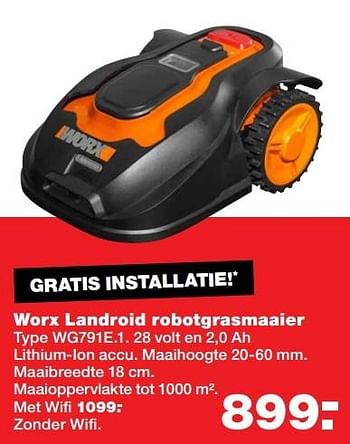 Aanbiedingen Worx landroid robotgrasmaaier - Worx - Geldig van 01/05/2017 tot 07/05/2017 bij Praxis