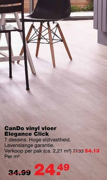 Aanbiedingen Cando vinyl vloer elegance click - CanDo - Geldig van 01/05/2017 tot 07/05/2017 bij Praxis