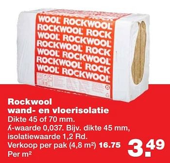 Aanbiedingen Rockwool wand- en vloerisolatie - Rockwool - Geldig van 01/05/2017 tot 07/05/2017 bij Praxis