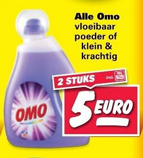 Aanbiedingen Alle omo - Omo - Geldig van 01/05/2017 tot 07/05/2017 bij Nettorama