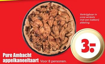 Aanbiedingen Pure ambacht appelkaneeltaart - Huismerk - Dirk - Geldig van 04/05/2017 tot 07/05/2017 bij Lekker Doen