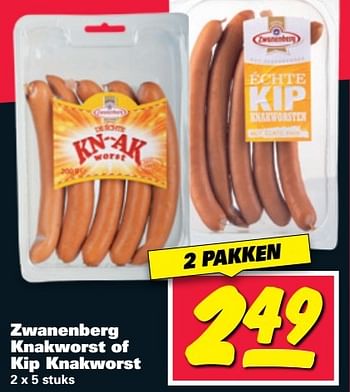 Aanbiedingen Zwanenberg knakworst of kip knakworst - Zwanenberg - Geldig van 01/05/2017 tot 07/05/2017 bij Nettorama