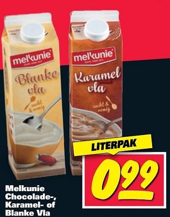 Aanbiedingen Melkunie chocolade-, karamel- of blanke vla - Melkunie - Geldig van 01/05/2017 tot 07/05/2017 bij Nettorama
