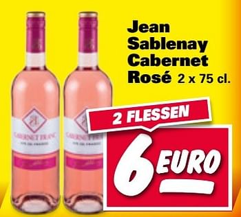 Aanbiedingen Jean sablenay cabernet rosé - Rosé wijnen - Geldig van 01/05/2017 tot 07/05/2017 bij Nettorama