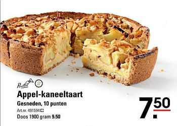 Aanbiedingen Appel-kaneeltaart - Partout - Geldig van 20/04/2017 tot 08/05/2017 bij Sligro