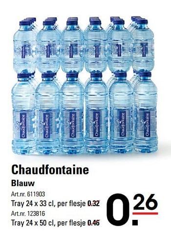 Aanbiedingen Chaudfontaine blauw - Chaudfontaine - Geldig van 20/04/2017 tot 08/05/2017 bij Sligro