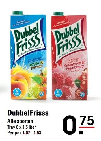 Aanbiedingen Dubbelfrisss - Dubbelfrisss - Geldig van 20/04/2017 tot 08/05/2017 bij Sligro