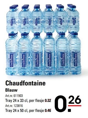 Aanbiedingen Chaudfontaine blauw - Chaudfontaine - Geldig van 20/04/2017 tot 08/05/2017 bij Sligro