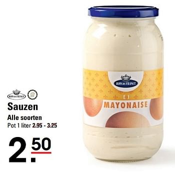 Aanbiedingen Sauzen - Rois de france - Geldig van 20/04/2017 tot 08/05/2017 bij Sligro