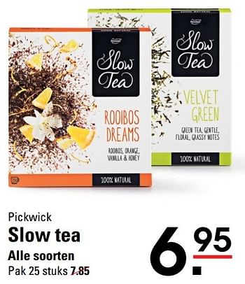 Aanbiedingen Slow tea - Pickwick - Geldig van 20/04/2017 tot 08/05/2017 bij Sligro