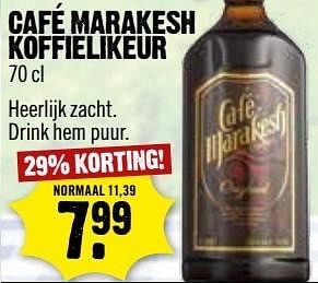 Aanbiedingen Cafe marakesh koffielikeur - Cafe Marakesh - Geldig van 07/05/2017 tot 13/05/2017 bij Dirk III