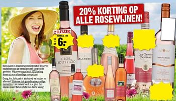 Aanbiedingen Clos solisticio - Rosé wijnen - Geldig van 07/05/2017 tot 13/05/2017 bij Dirk III