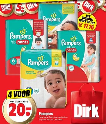 Aanbiedingen Pampers new baby, premium protection of pants - Pampers - Geldig van 07/05/2017 tot 13/05/2017 bij Lekker Doen