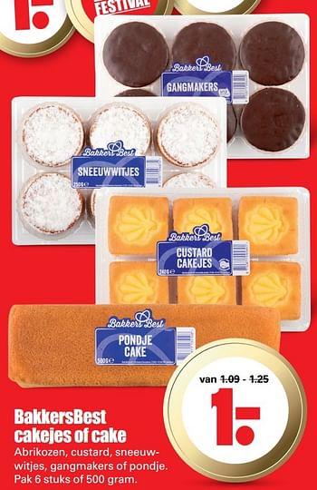 Aanbiedingen Bakkersbest cakejes of cake - BakkersBest - Geldig van 07/05/2017 tot 13/05/2017 bij Lekker Doen