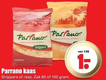 Aanbiedingen Parrano kaas snippers of rasp - Huismerk - Dirk - Geldig van 07/05/2017 tot 13/05/2017 bij Lekker Doen