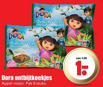 Aanbiedingen Dora ontbijtkoekjes - Dora - Geldig van 07/05/2017 tot 13/05/2017 bij Lekker Doen