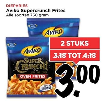 Aanbiedingen Aviko supercrunch frites - Aviko - Geldig van 07/05/2017 tot 13/05/2017 bij Vomar