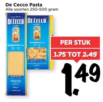 Aanbiedingen De cecco pasta - De Cecco - Geldig van 07/05/2017 tot 13/05/2017 bij Vomar