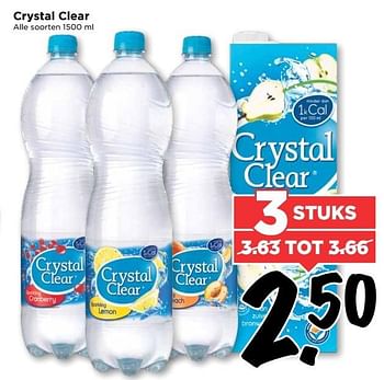 Aanbiedingen Crystal clear - Crystal Clear - Geldig van 07/05/2017 tot 13/05/2017 bij Vomar