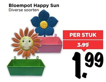 Aanbiedingen Bloempot happy sun - Huismerk Vomar - Geldig van 07/05/2017 tot 13/05/2017 bij Vomar