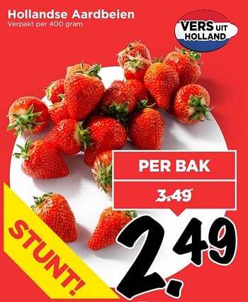 Aanbiedingen Hollandse aardbeien - Huismerk Vomar - Geldig van 07/05/2017 tot 13/05/2017 bij Vomar