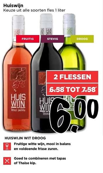 Aanbiedingen Huiswijn - Witte wijnen - Geldig van 07/05/2017 tot 13/05/2017 bij Vomar
