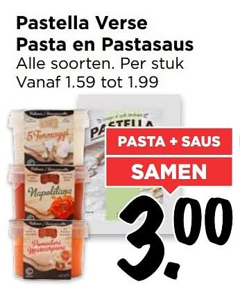 Aanbiedingen Pastella verse pasta en pastasaus - Pastella - Geldig van 07/05/2017 tot 13/05/2017 bij Vomar