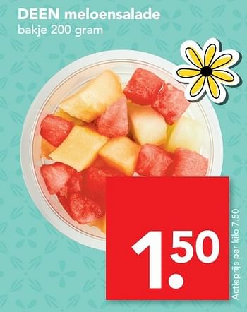 Aanbiedingen Deen meloensalade - Huismerk deen supermarkt - Geldig van 07/05/2017 tot 13/05/2017 bij Deen Supermarkten