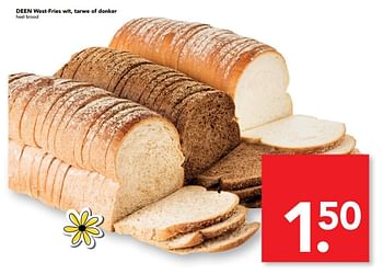 Aanbiedingen Deen west-fries wit, tarwe of donker - Huismerk deen supermarkt - Geldig van 07/05/2017 tot 13/05/2017 bij Deen Supermarkten