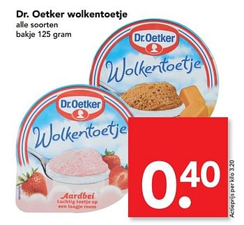 Aanbiedingen Dr. oetker wolkentoetje - Dr. Oetker - Geldig van 07/05/2017 tot 13/05/2017 bij Deen Supermarkten