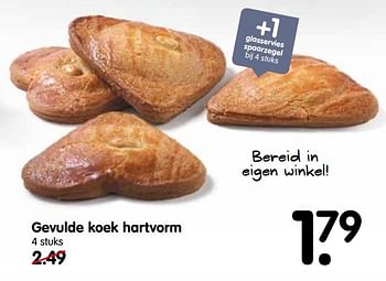 Aanbiedingen Gevulde koek hartvorm - Huismerk - Em-té - Geldig van 07/05/2017 tot 13/05/2017 bij Em-té