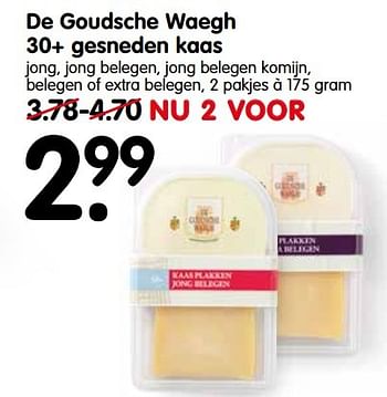 Aanbiedingen De goudsche waegh 30+ gesneden kaas - De Goudsche Waegh - Geldig van 07/05/2017 tot 13/05/2017 bij Em-té