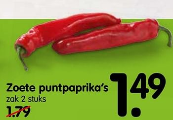 Aanbiedingen Zoete puntpaprika`s - Huismerk - Em-té - Geldig van 07/05/2017 tot 13/05/2017 bij Em-té