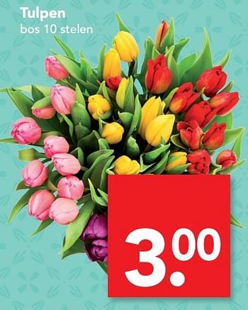 Aanbiedingen Tulpen - Huismerk deen supermarkt - Geldig van 07/05/2017 tot 13/05/2017 bij Deen Supermarkten