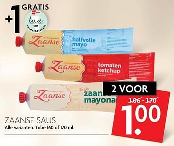 Aanbiedingen Zaanse saus - Zaanse Suas - Geldig van 07/05/2017 tot 13/05/2017 bij Deka Markt