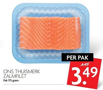 Aanbiedingen Ons thuismerk zalmfilet - Huismerk - Deka Markt - Geldig van 07/05/2017 tot 13/05/2017 bij Deka Markt