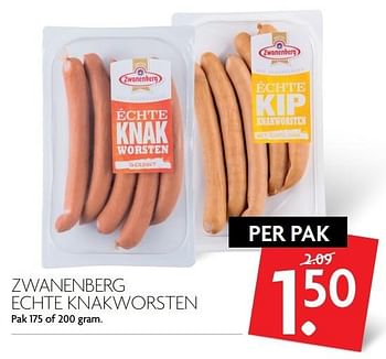 Aanbiedingen Zwanenberg echte knakworsten - Zwanenberg - Geldig van 07/05/2017 tot 13/05/2017 bij Deka Markt