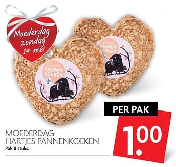 Aanbiedingen Moederdag hartjes pannenkoeken - Huismerk - Deka Markt - Geldig van 07/05/2017 tot 13/05/2017 bij Deka Markt